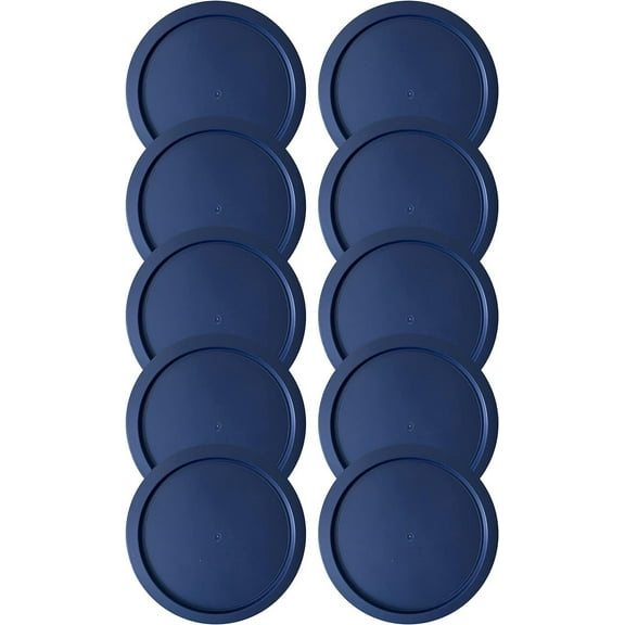 Replacement Lid for Pyrex 5" Storage Plastic Cover 2 Cup Bowl Dish 7200-PC Blue (10-Pack)