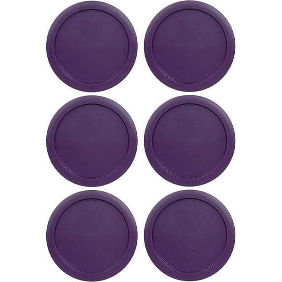 Replacement Lid for Pyrex 7.5" (7 Cup) Storage Plastic Cover Bowl 7402-PC Purple (6-Pack)
