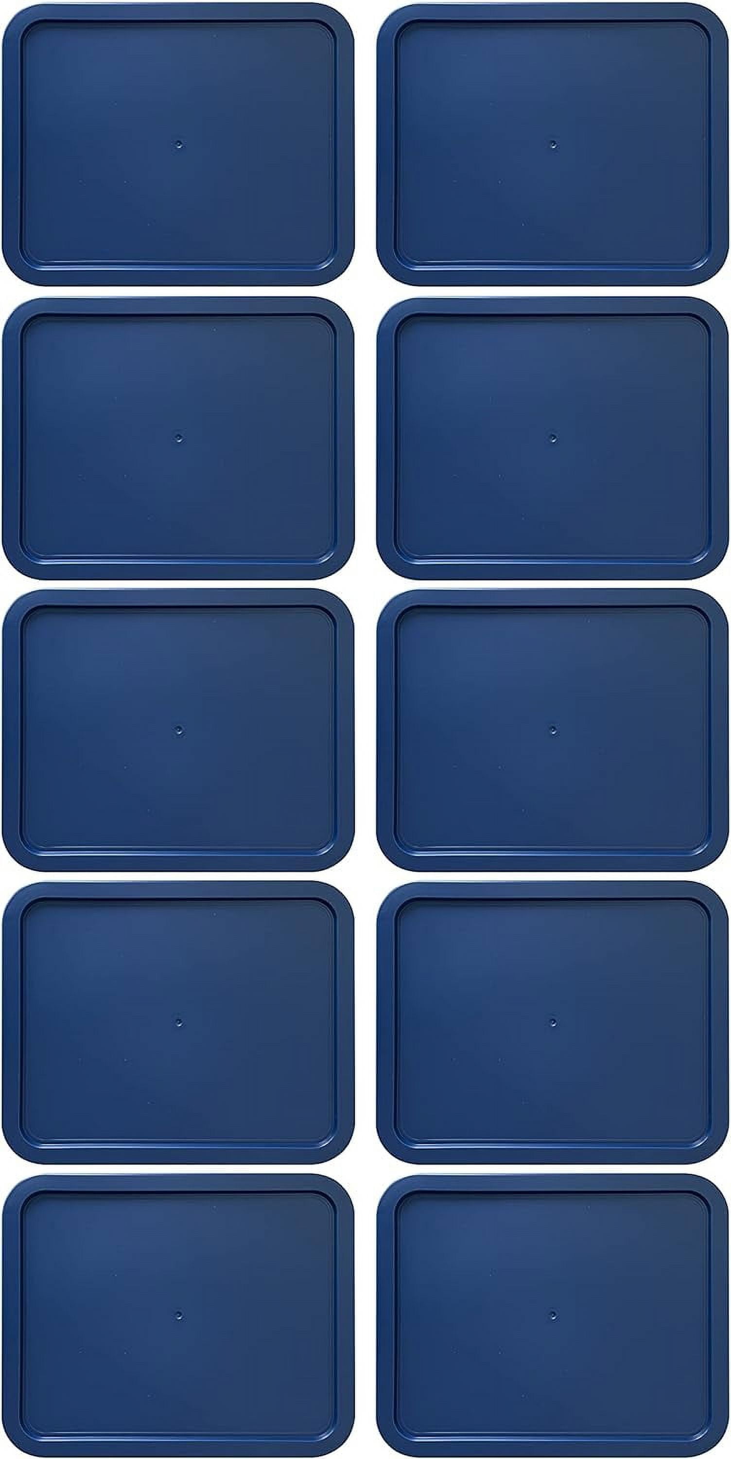 Replacement Lid for Pyrex Plastic Blue Cover 11 Cup Bowl Dish Rectangle 7212-PC (10-Pack)