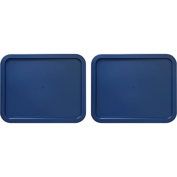 Replacement Lid for Pyrex Plastic Blue Cover 3 Cup Bowl Dish Rectangle 7210-PC (2-Pack)