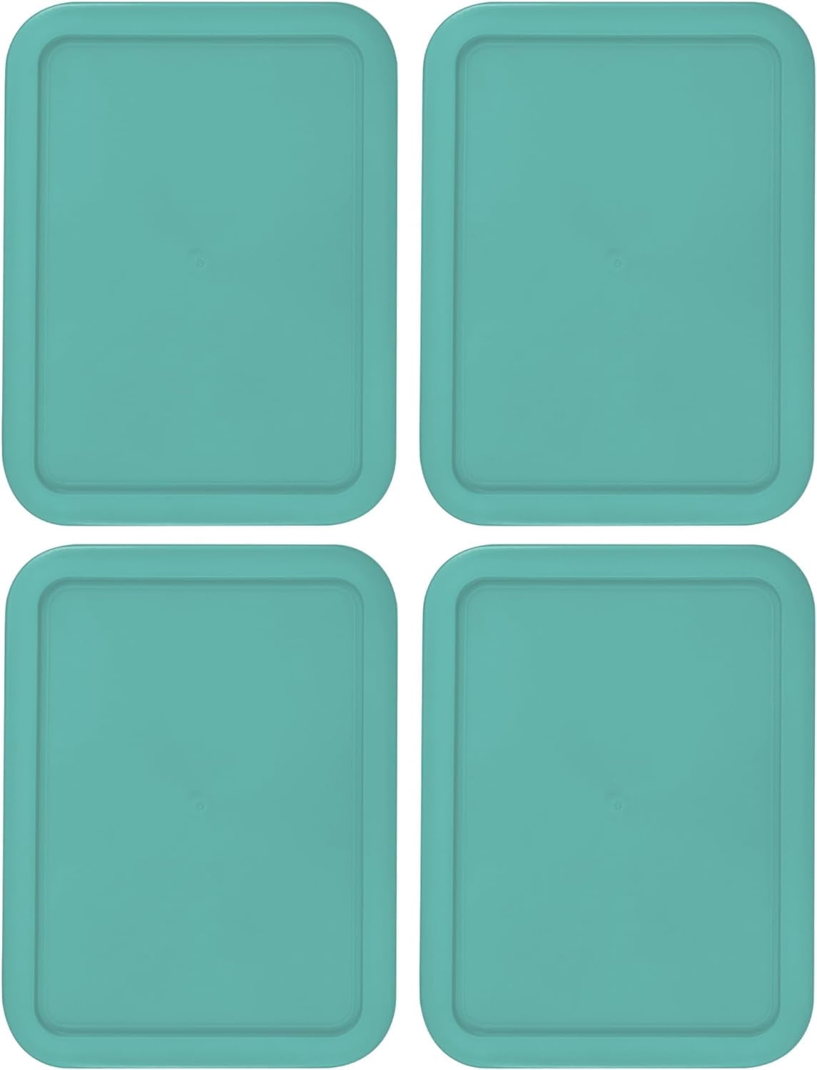Replacement Lid for Pyrex Plastic Turqoise Cover 11 Cup (8" x 9.75") Bowl Rectangle 7212-PC (4-Pack)