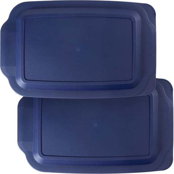 Replacement Lids fits Pyrex 9x13 233 Glass Casserole Baking Dish Container with Tab Handles, for 3-Quart Model 233-PC (2-Pack, Navy)