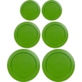 thumbnail image 1 of Replacement Lids for Pyrex Containers Round Glass Food Plastic (2) 2-Cup (2) 4-Cup (2) 7-Cup (Green), 1 of 6