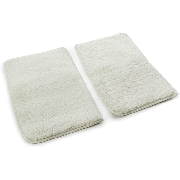 Replacement Liners for Travel Pet Carriers - Soft Absorbent Cat & Dog Kennel Pad with Waterproof Backing, Machine Washable Crate Pads, 19x12.25in - 2 Pack, White, Large