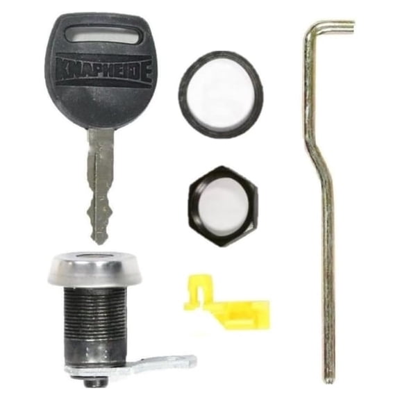 Replacement Lock & Key Kit 26109793 - Key Code 0001 for Stainless Steel Latches - Cylinder & Key Replacement - Durable Lock Hardware