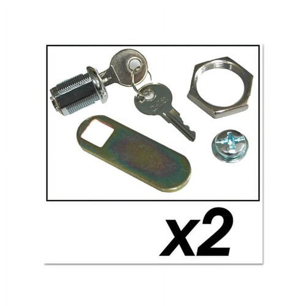 Replacement Lock and Keys for Cleaning Carts, Silver Replacement Lock and Keys for Cleaning Carts, Silver