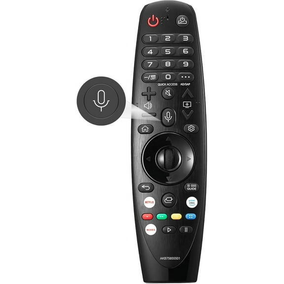 Replacement Magic Remote Control (AKB75855501) Voice for TV Remote with Pointer for Smart TVs OLED QNED NanoCell WebOS Models AN-MR20GA MR19BA MR18BA MR21 MR22 MR23 MR24 GA GN GC