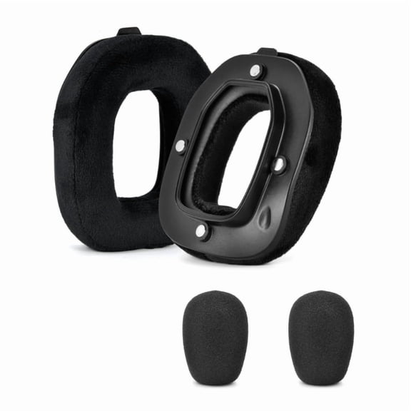 Replacement Megnetic Button Ear Cushions Microphone Foam for Logitech Astro A40TR Headsets High Density Noise Isolation