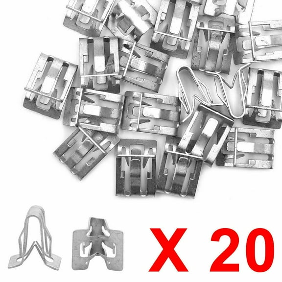 Replacement Metal Fastener Clips for Car Console Dash and Panel 20 Pack