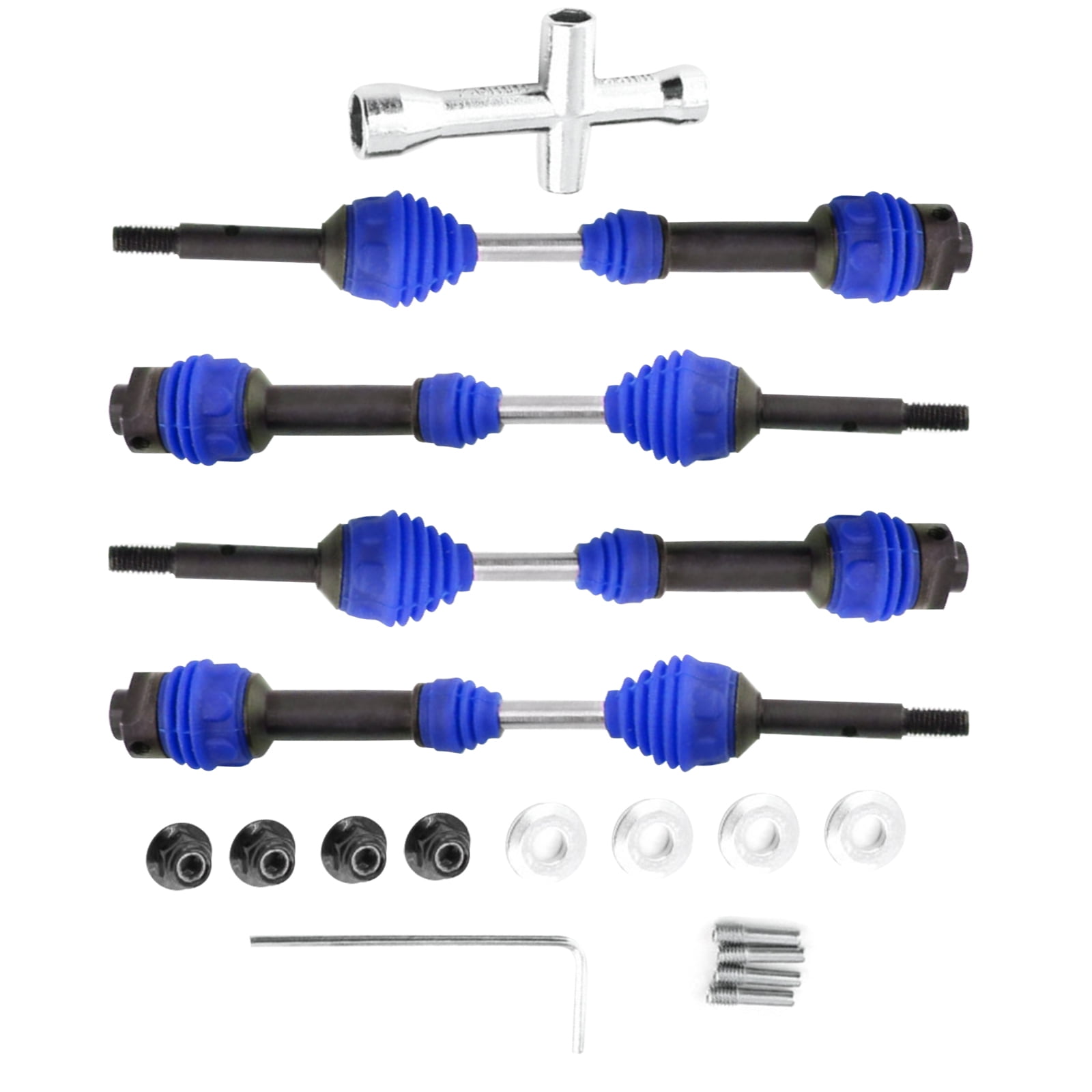 Lot de 4 pièces d'arbres de transmission CVD en acier inoxydable pour Stampede VXL 4X4 1/10, Rustler VXL 4X4, Slash VXL 4X4 Platinum Ultimate, Hoss VXL 4X4 4WD, arbre d'entraînement avant et