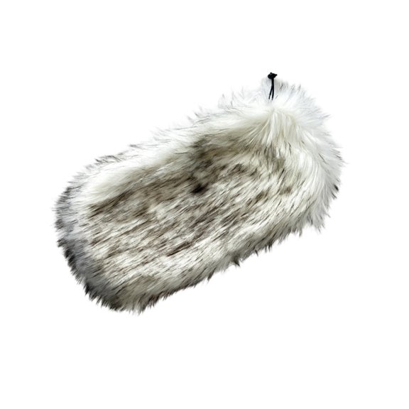 Replacement Mic Wind Cover Around Microphone Housings Windshield with Slip On Drawstring Sleeve and Long Pile Outer Layer