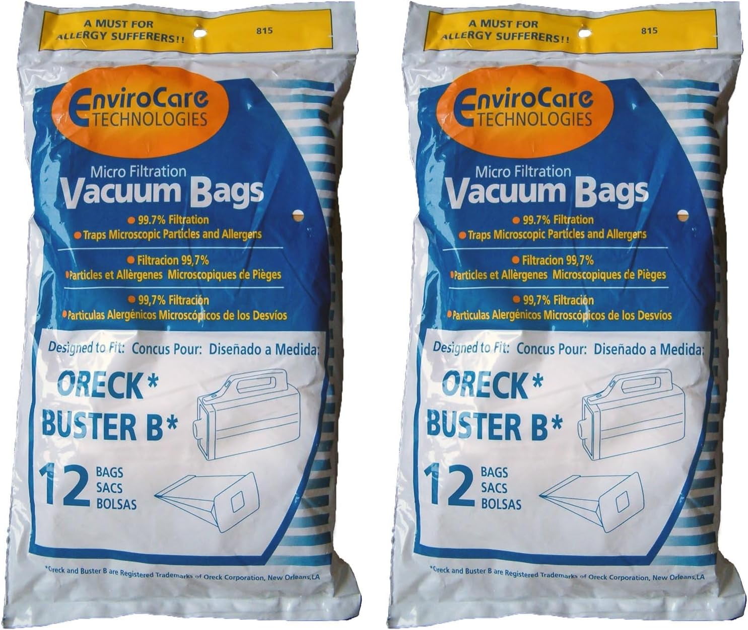 Replacement Micro Filtration Vacuum Cleaner Dust Bags made to fit Oreck