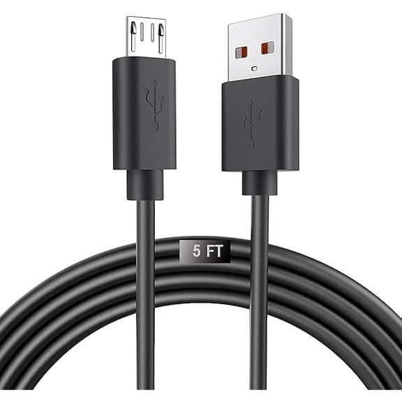 Replacement Micro USB Charger Cord for JBL Clip 3, 2, JBL Flip 4, 3, 2, JBL Charge 3, 2, 2 Plus Waterproof Portable Bluetooth Speaker Charging Cord Cable (5FT)