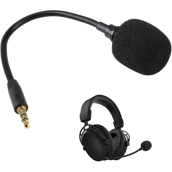 Replacement Microphone for Gaming Headset, 3.5mm Detachable Boom Mic with Noise Cancelling - Clear Voice Capture Universal Compatible with PS4, PS5, Xbox One, PC & Any Wireless Headset
