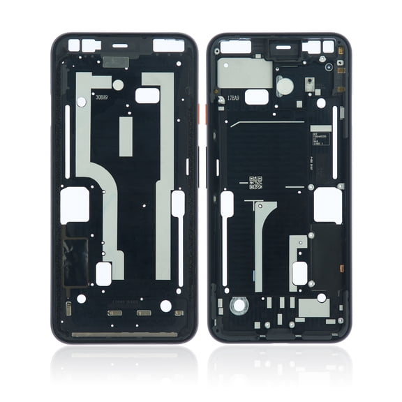 Replacement Mid-Frame Compatible For Google Pixel 4 (Orange Power Button)