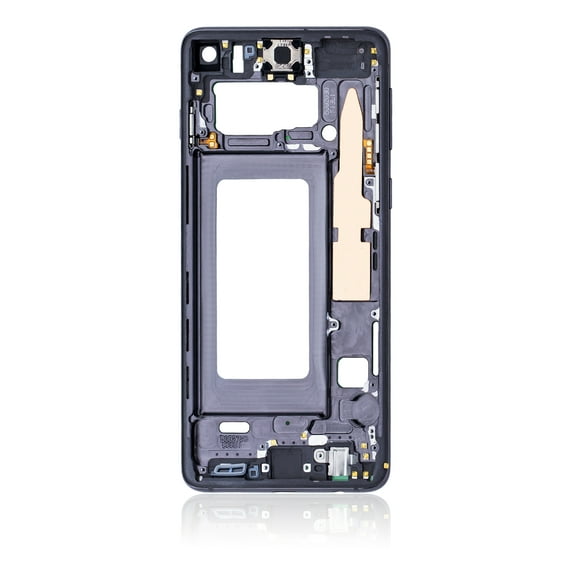 Replacement Mid-Frame Housing Compatible For Samsung Galaxy S10 (With Small Parts) (Prism Black)
