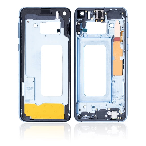 Replacement Mid-Frame Housing Compatible For Samsung Galaxy S10E (With Small Parts) (Prism Blue)
