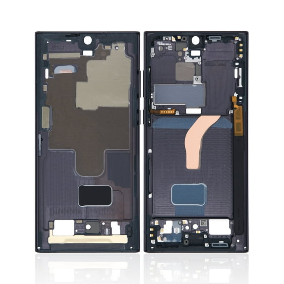 Replacement Mid-Frame Housing Compatible For Samsung Galaxy S22 Ultra 5G (International Version) (Phantom Black)