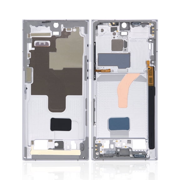 Replacement Mid-Frame Housing Compatible For Samsung Galaxy S22 Ultra 5G (North American Version) (White)