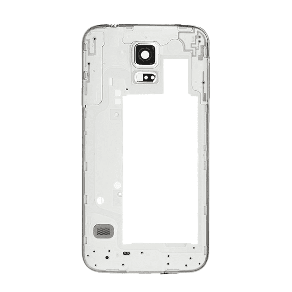 Replacement Mid-Frame Housing Compatible For Samsung Galaxy S5 (Service Pack) (Silver / Black)