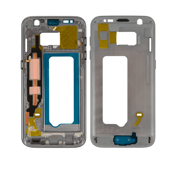 Replacement Mid-Frame Housing Compatible For Samsung Galaxy S7 (With Small Parts) (Black)