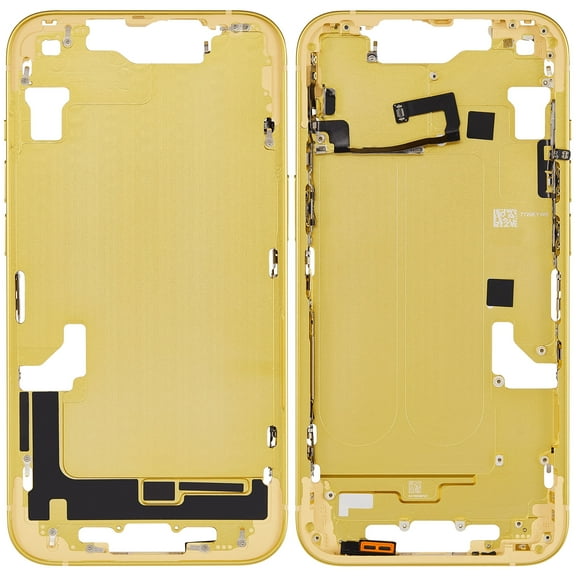 Replacement Mid-Frame Housing W/ Power & Volume Button Compatible For iPhone 14 (International) (Aftermarket +) (Yellow)