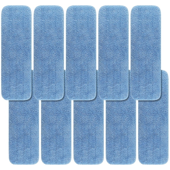 Replacement Mop Pads Fit for Rubbermaid Commercial 18" and 17" Mop - 10 Pack Wet & Dry Commercial Cleaning Reusable Refills Fit for Any Flat System 17 and 18 Inch