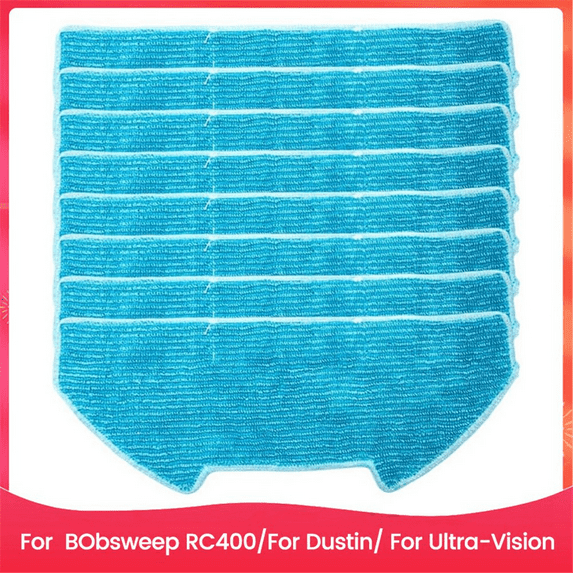 Replacement Mop Pads for BObsweep RC400/ Dustin/for Ultra-Vision Robot Vacuum, Microfiber Cloth Pad Accessories