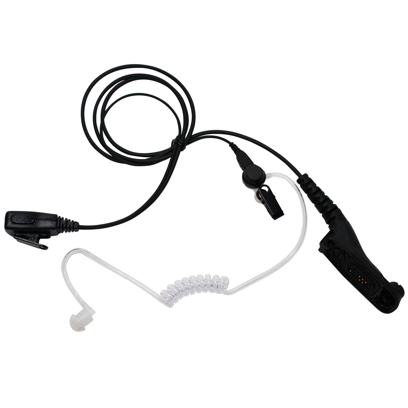 Replacement Motorola APX 6000 FBI Earpiece  with Push to Talk (PTT) Microphone - Acoustic Earphone For Motorola APX 6000 Radio - Headset for Security and Surveillance