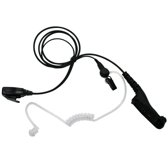 Replacement Motorola APX 6000 FBI Earpiece with Push to Talk (PTT) Microphone - Acoustic Earphone For Motorola APX 6000 Radio - Headset for Security and Surveillance