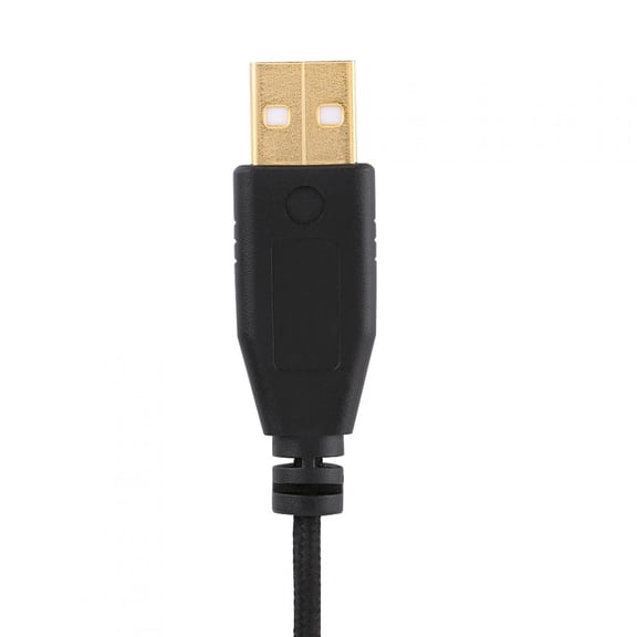 Replacement Mouse Cable for Razer Naga 2014, Black Braided Wire with Gold-Plated USB Connector, 7.22ft/2.2m Long