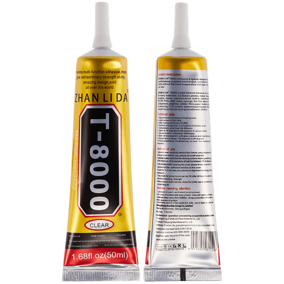 Replacement Multi-Purpose Glue Adhesive T8000 (50ml / Clear) (Zhanlida)