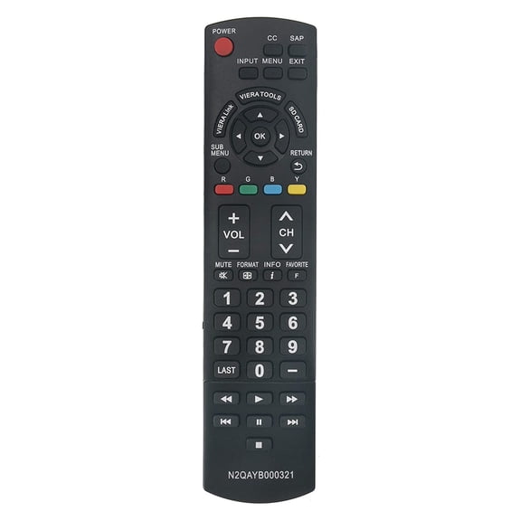 Replacement N2QAYB000321 Remote Control for Panasonic TV TCL37S1 TCL37X1 TCP42C1 TCP46S1 TCP46U1 TCP50S1 TCP50U1 TC26LX14 TC32LX14 TC42PS14
