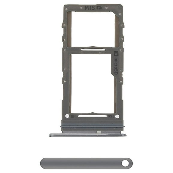 Replacement Nano Sim Card + Micro SD Card Tray For Samsung Galaxy S20 5G / S20+ Plus / S20 Ultra - Cosmic Grey