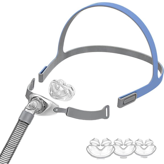 Replacement Nasal Pillow CPAP Accessory Set – Strap, Frame, and Short Tube