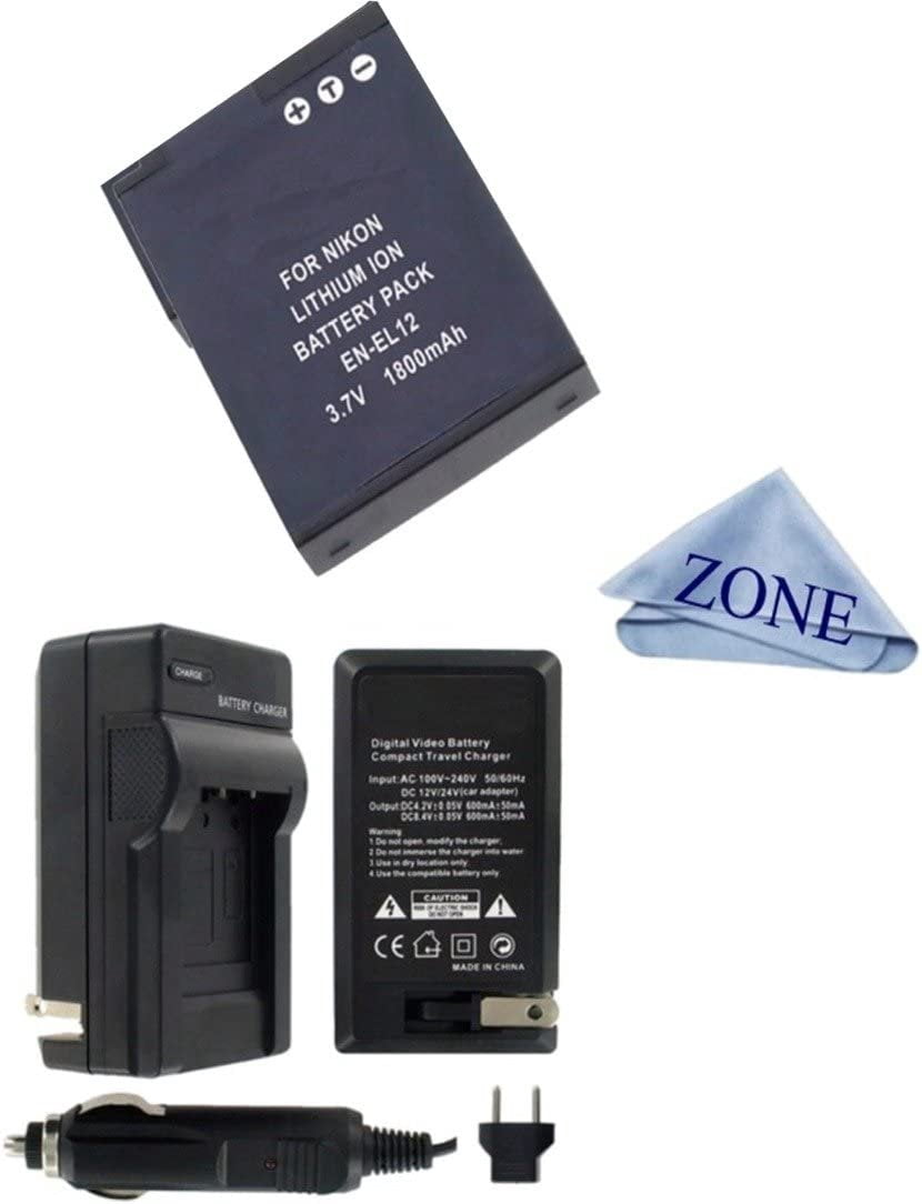Batterie EN-EL12 Compatible Nikon Coolpix Série S Et AW - 1600mAh - Replacement Haute Capacité