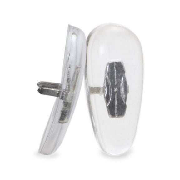 Replacement Nose Pads Clip Crimp Aviator RB 3016 3025 3030 17mm Clear Silver, 1 Pair