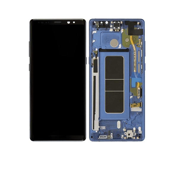 Replacement OLED Assembly With Frame Compatible For Samsung Galaxy Note 8 (Aftermarket Plus) (Blue)