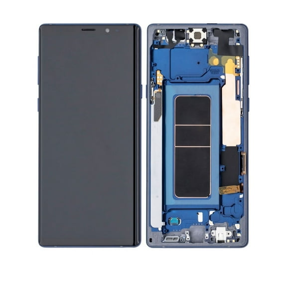 Replacement OLED Assembly With Frame Compatible For Samsung Galaxy Note 9 (Aftermarket Plus) (Ocean Blue)
