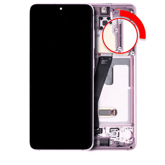 Replacement OLED Assembly With Frame Compatible For Samsung Galaxy S20 5G (Verizon 5G UW Frame Only) (Service Pack) (Cloud Pink)