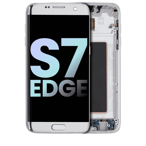 Replacement OLED Assembly With Frame Compatible For Samsung Galaxy S7 Edge (Service Pack) (All US Models / G935A) (Silver)