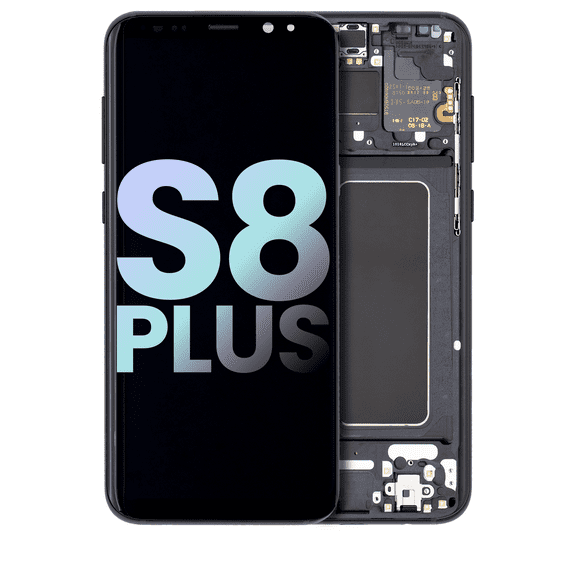 Replacement OLED Assembly With Frame Compatible For Samsung Galaxy S8 Plus (Service Pack) (Midnight Black)