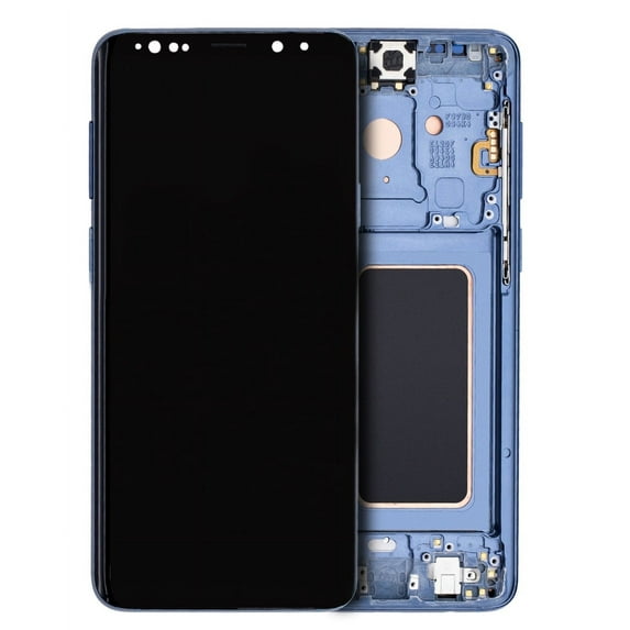 Replacement OLED Assembly With Frame Compatible For Samsung Galaxy S9 Plus (Aftermarket Plus) (Coral Blue)