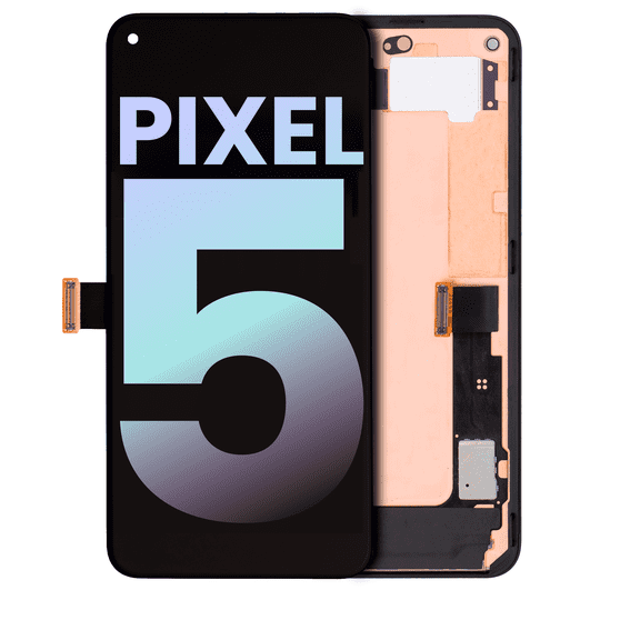 Replacement OLED Assembly With Frame Compatible With Google Pixel 5 (Genuine OEM) (Just Black)