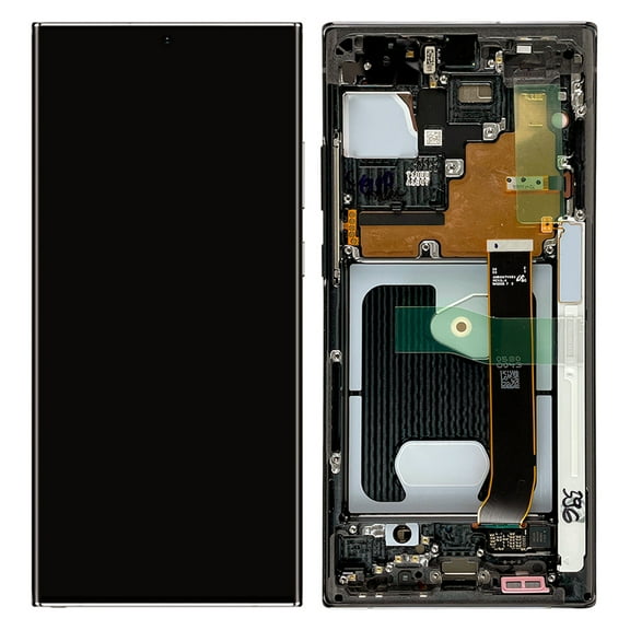 Replacement OLED Display Touch Screen Digitizer Assembly With Frame For Samsung Galaxy Note 20 Ultra 5G - Mystic Black