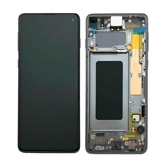 Replacement OLED Display Touch Screen Digitizer With Frame Assembly For Samsung Galaxy S10 SM-G973W - Prism Black