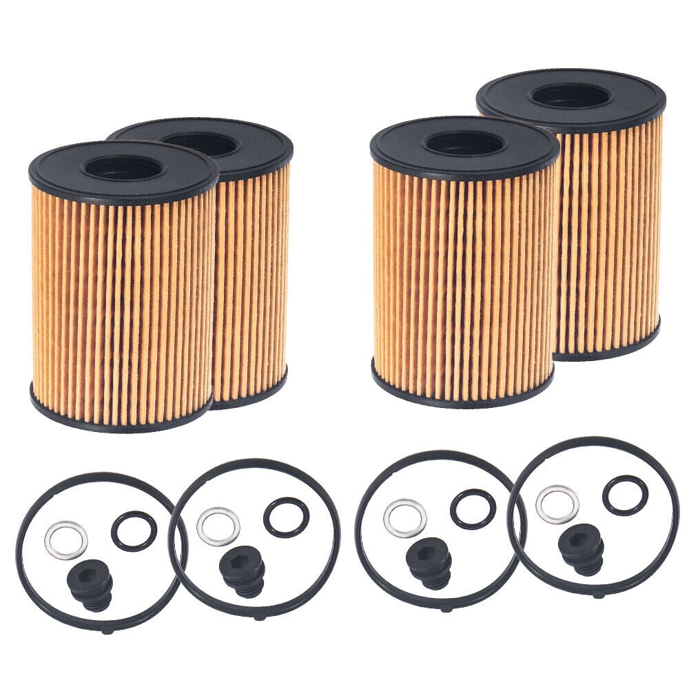 Replacement Oil Filter Kit 4 Sets with Seals 263502S000 for Hyundai
