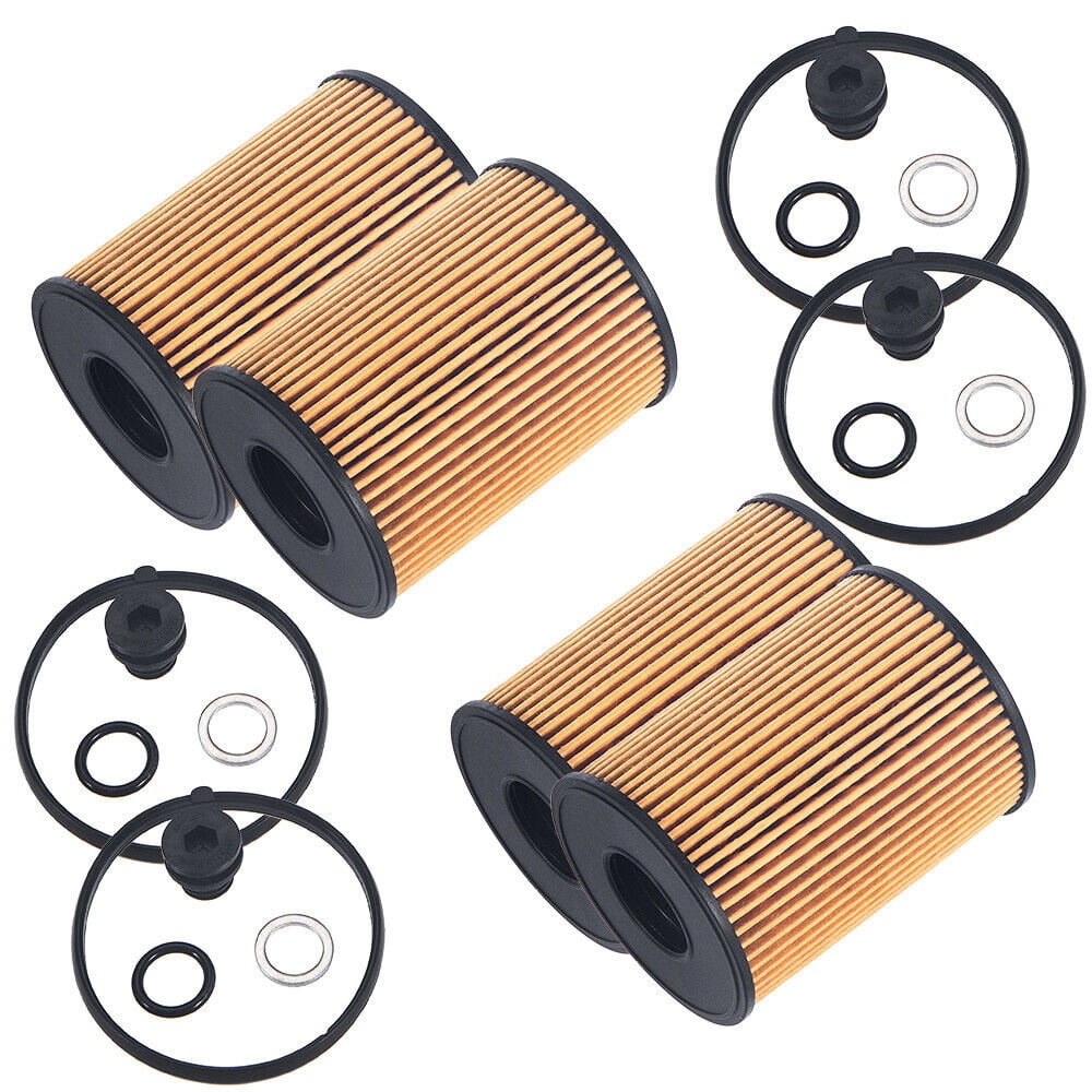 Replacement Oil Filter Kit 4 Sets with Seals 263502S000 for Hyundai