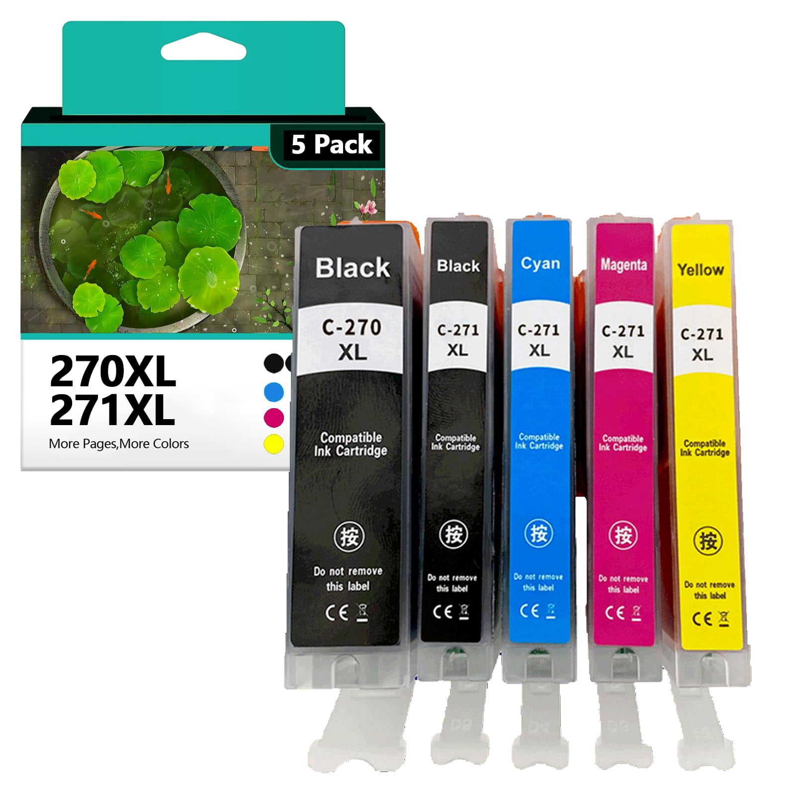 Replacement PGI270XL CLI271XL Ink Cartridges compatible for Canon