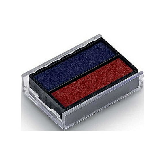 Replacement Pad for ZIGEL D50 Self Inking Date Stamp - Blue/Red 2 Color Ink